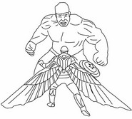 Dibujo para colorear - Red Hulk - Captain America - Brave New World