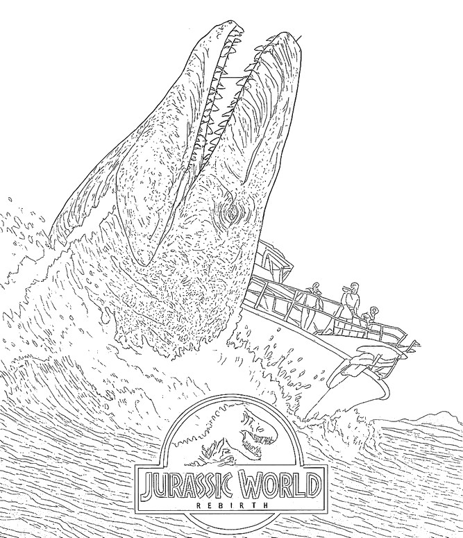 Kleurplaat Jurassic World: Rebirth