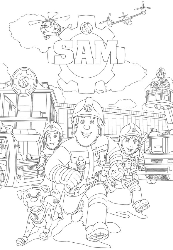 Free coloring page - Fireman Sam - Pontypandy’s New Fire Station - Films in theaters in 2025