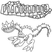 Dibujo descargable - Logo - Poppy Playtime 4 - Pianosaurus
