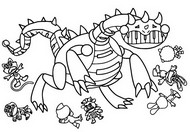 Dibujo para colorear - Nightmare Critters - Poppy Playtime 4 - Pianosaurus