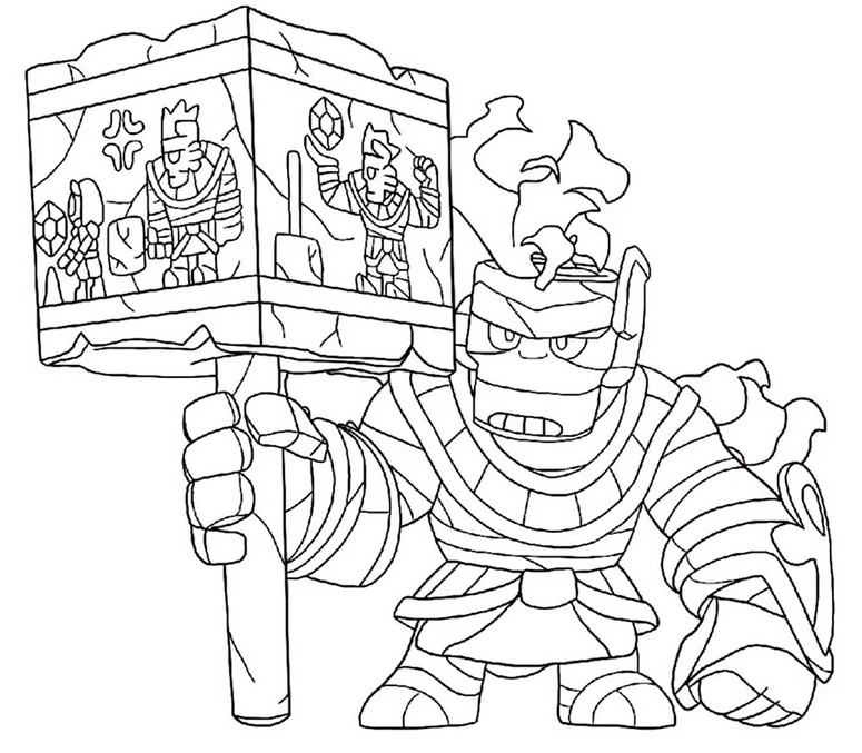 Coloring page Mummified Frank