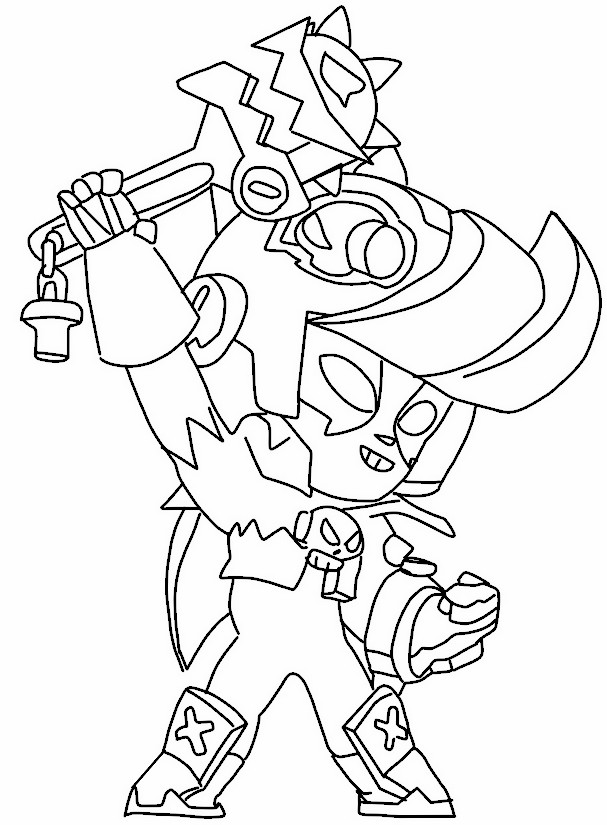 Coloring page Justice Smasher Bibi