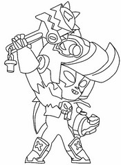 Imagen para colorear - Bibi implacable - Brawl Stars - Superbrawl