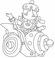 Hoja para colorear - Chuck electrizante - Brawl Stars - Superbrawl