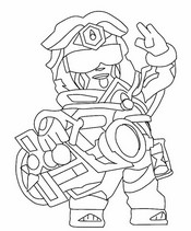 Dibujo descargable - Buster en equilibrio - Brawl Stars - Superbrawl