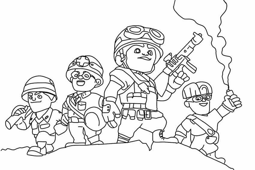 Desenho para colorir Soldados