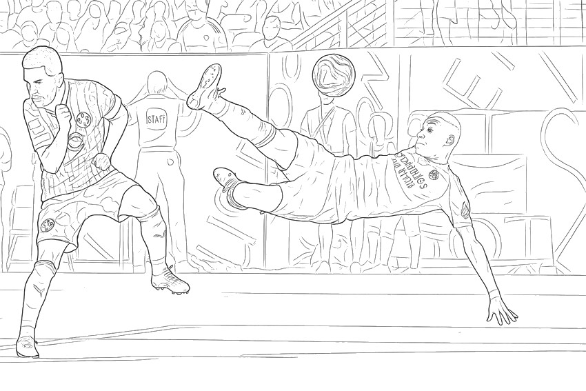 Disegno da colorare Kylian Mbappé