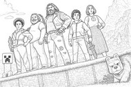 Hoja para colorear - Póster - Una película de Minecraft