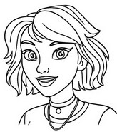 Kostenloses Ausmalbild - Mischa LeBron - Supernatural Academy
