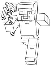 Lámina para colorear - personaje - Minecraft