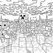 Dibujo para imprimir - Legends - Minecraft