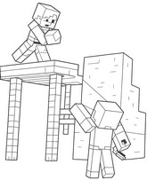Dibujo gratuito - Construir - Minecraft
