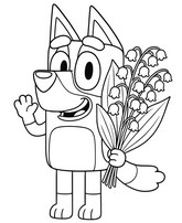 Dibujo descargable - Ramo de lirio de los valles - Bluey - Primavera