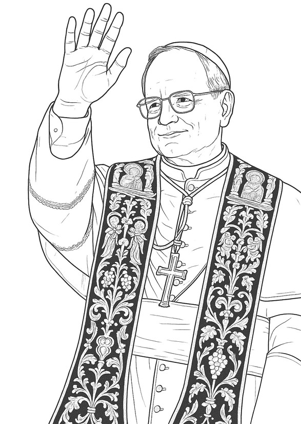 Disegno da colorare Papa Leone XIV