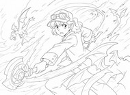 Lámina para colorear - Luna: Jefe Cazadora - Mo Co