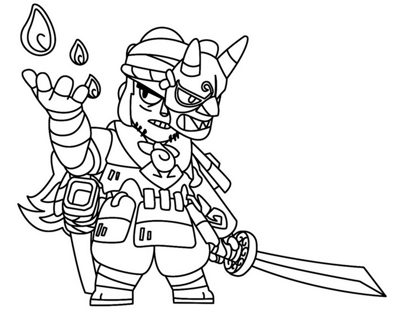 Coloring page Cursed Kenji