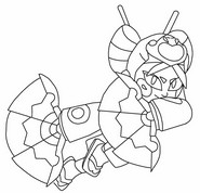Hoja para colorear - Kaze - Brawl Stars - El Reino de las Katanas