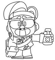 Imagen para colorear - Jae-Yong - Brawl Stars - El Reino de las Katanas