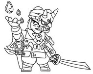 Dibujo para imprimir - Kenji maldito - Brawl Stars - El Reino de las Katanas
