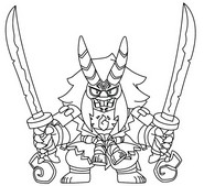 Dibujo gratuito - Kenji oni - Brawl Stars - El Reino de las Katanas