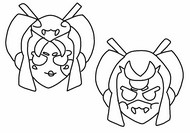 Coloring page Kaze Geisha/Ninja