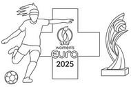 Hoja para colorear - logotipo suizo - Eurocopa Femenina 2025