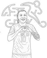 Dibujo gratuito - Ramona Bachmann - Eurocopa Femenina 2025