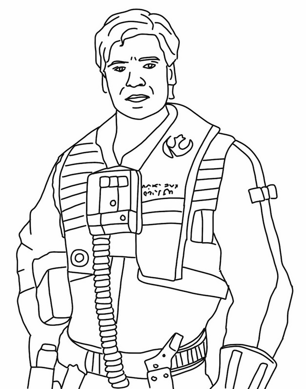 Coloring page Poe Dameron