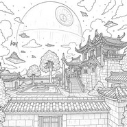 Downloadable coloring - Vader Samurai’s Solitude - Fortnite - Star Wars