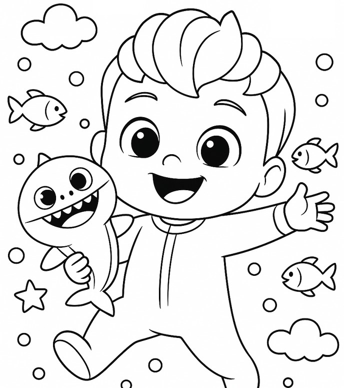 Coloring page Baby Shark