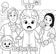 Dibujo para imprimir - Sí Papá, Sí Mamá - Bebefinn