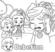 Imagen para colorear - Tengo una Herida - Bebefinn