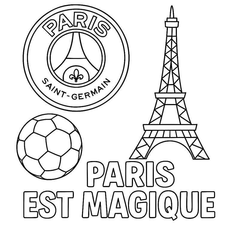 Coloring page Paris est magique