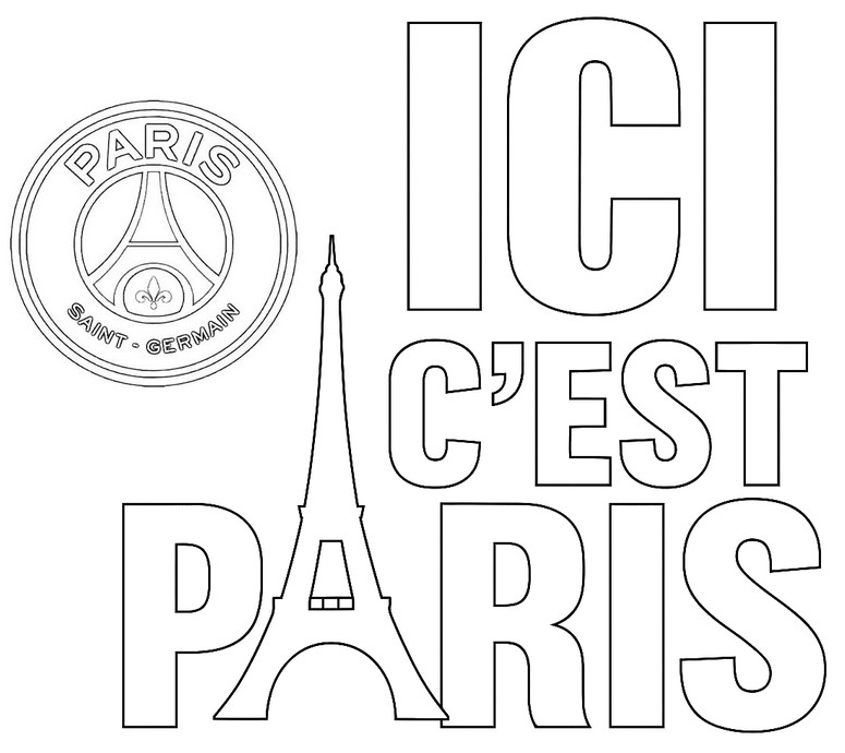 Coloring page Ici c'est Paris