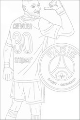 Image to color - Lucas Chevalier - PSG Paris-Saint-Germain