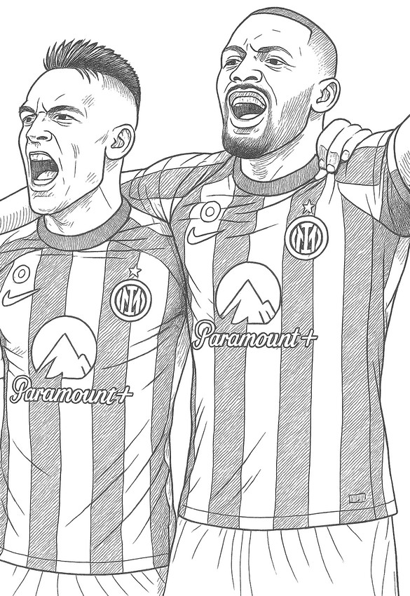 Disegno da colorare Martinez & Thuram