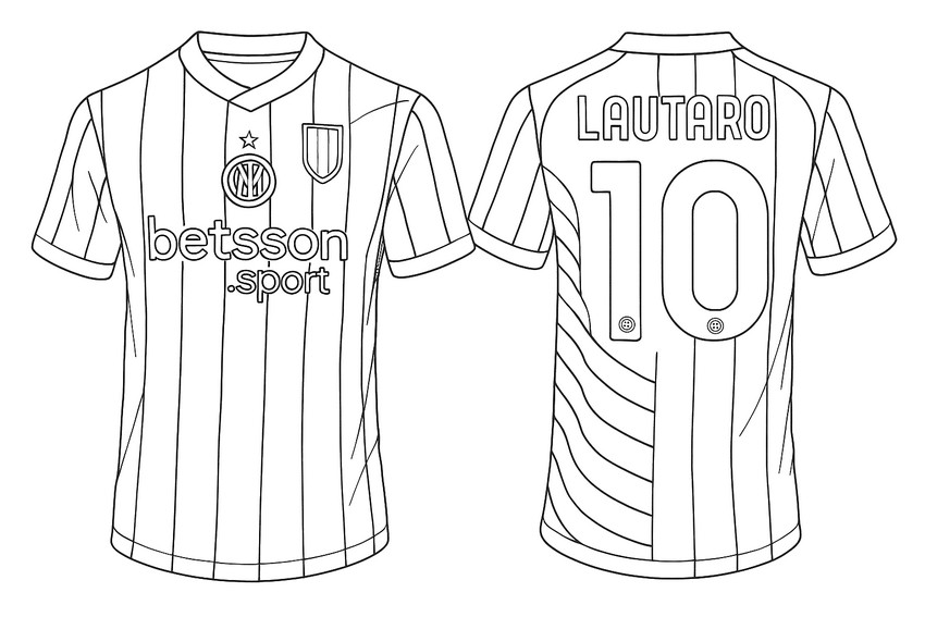 Coloring page Lautaro Martínez