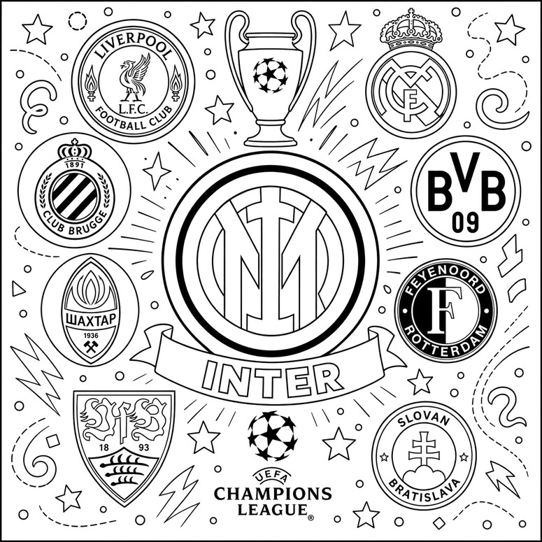 Coloring sheet - Champions League 2026-2027 - Inter Milan