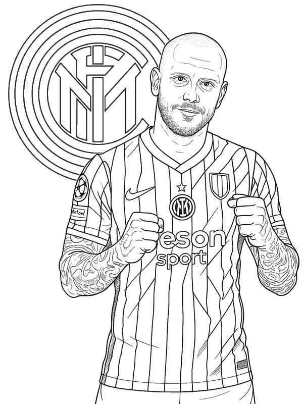 Coloring page Federico Dimarco