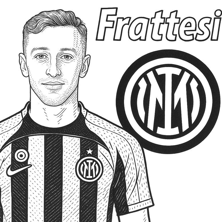 Disegno da colorare Davide Frattesi