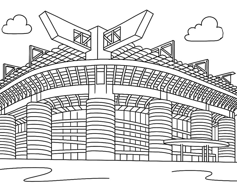 Coloring page The San Siro stadium