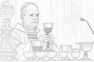 Hoja para colorear - el cáliz - Papa León XIV