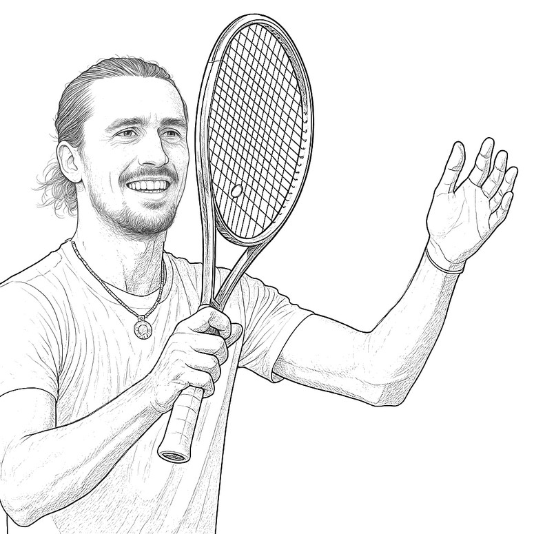 Disegno da colorare Zverev