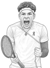 Dibujo para imprimir - Ben Shelton - Tenis 2025