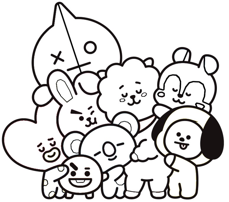 Disegno da colorare BT21