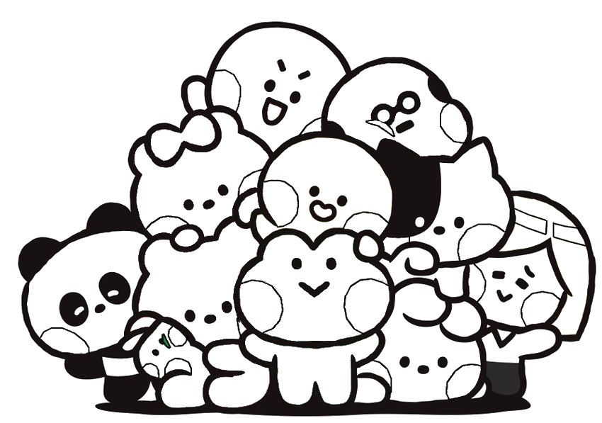 Disegno da colorare Minini