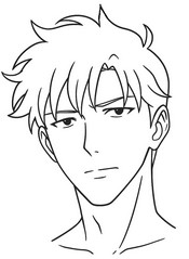 Dibujo descargable - Sung Jinwoo - Rostro - Solo Leveling