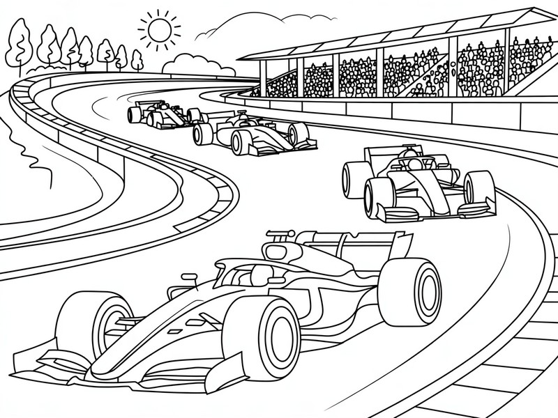 Desenho para colorir Corrida