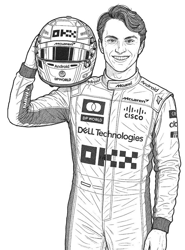 Desenho para colorir Oscar Piastri (McLaren)